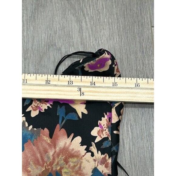 Astr The Label Womens Gaia Maxi Slip Dress Floral Satin Black Front Slit Size M‎ - Picture 11 of 14